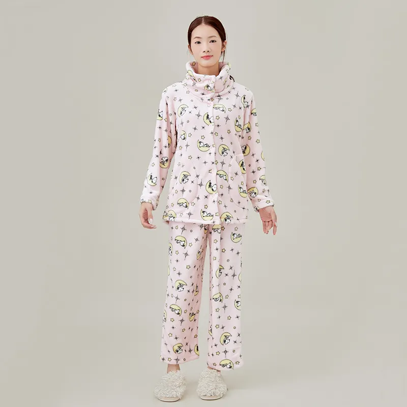 Женская фланелевая пижама, фланель с принтом.2