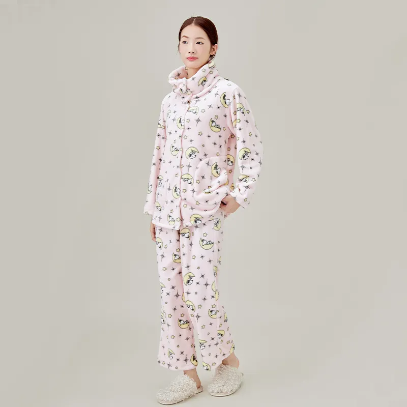 Женская фланелевая пижама, фланель с принтом.3