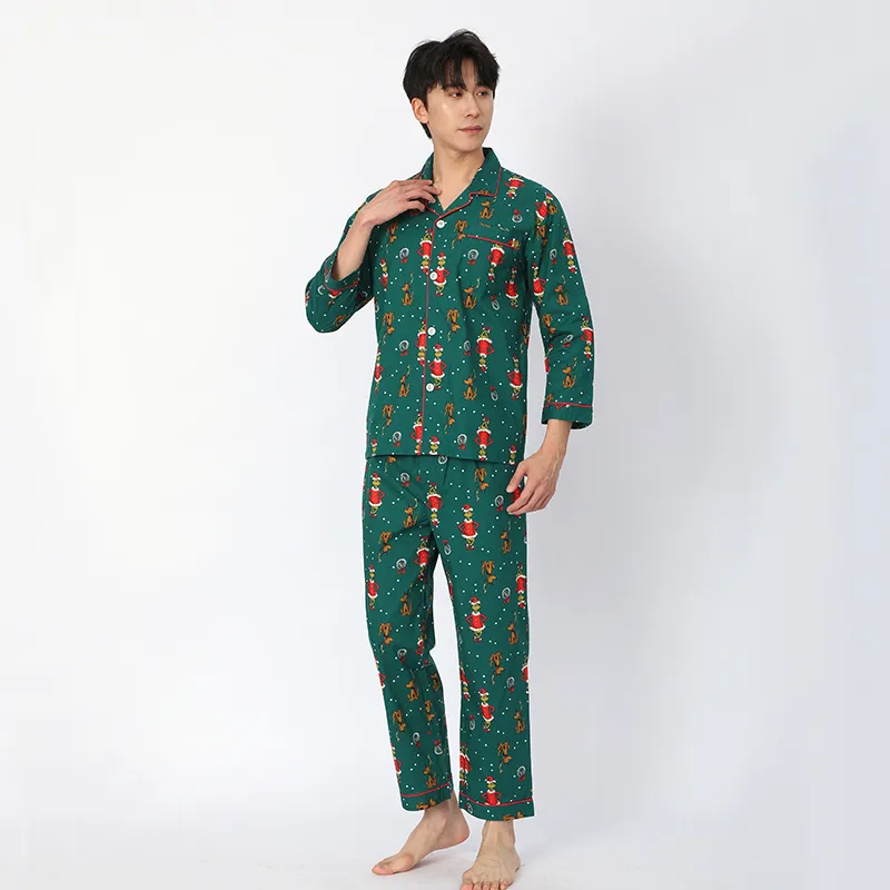 Пижама с длинными рукавами, 100% хлопок, поплин с принтом, 100% хлопок.02